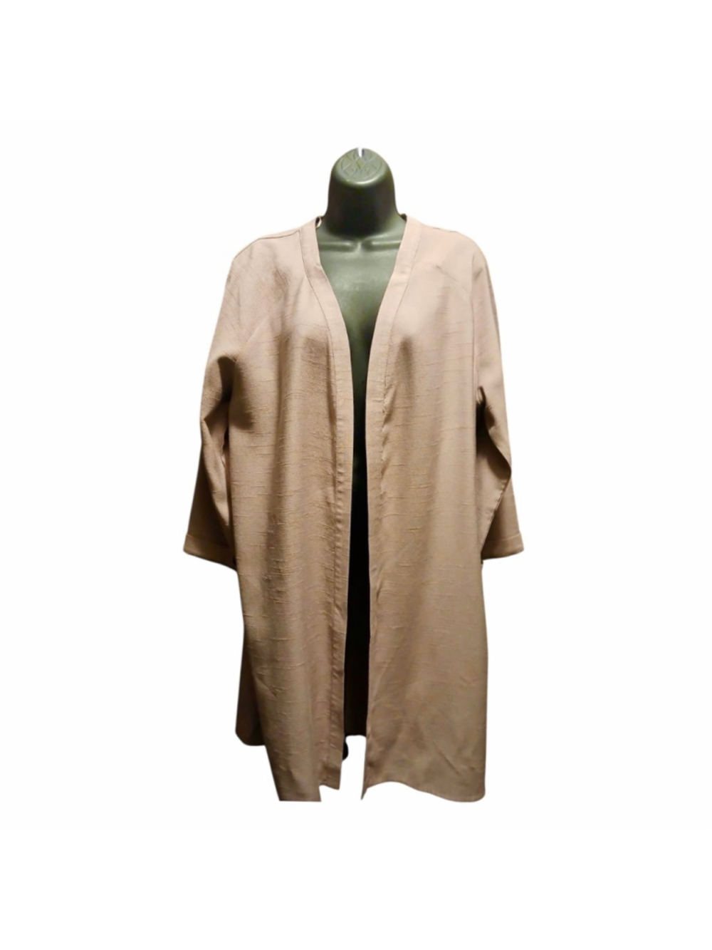 Women’s Bobeau Open Front Jacket Blush Pink 3/4 Sleeve XL JC542 - Picture 2 of 9